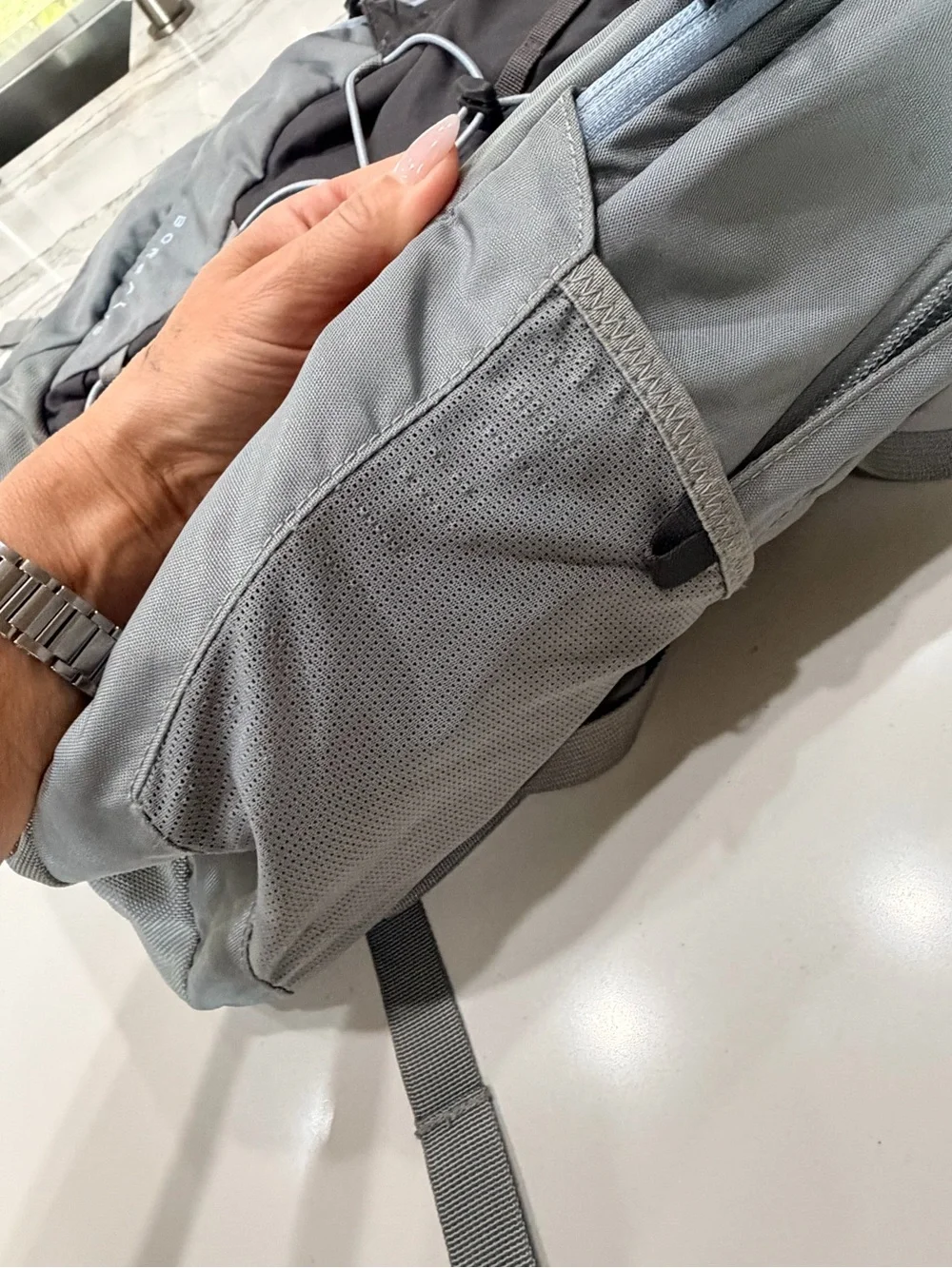 The North Face Borealis Backpack - Light Gray and Charcoal